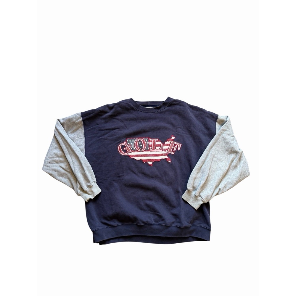 Vintage Titleist Corbin Golf Crest Colorblock Pullover Sweatshirt‎ XL